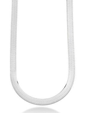 925 Sterling Silver 10mm Herringbone Necklace for Women & Men - Elegant Jewelry